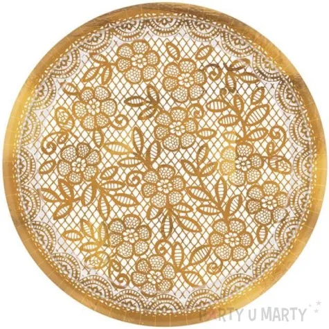 talerzyki papierowe delicate lace amscan 18 cm 8 szt