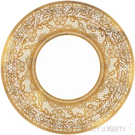 talerzyki papierowe delicate lace amscan 26 cm 8 szt