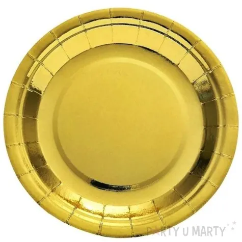 talerzyki papierowe deluxe zloto 6 szt 17 5cm
