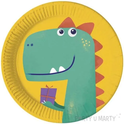 talerzyki papierowe dinozaur party procos 23 cm 8 szt