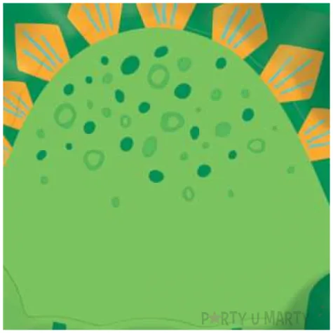 talerzyki papierowe dinozaur w czapeczce amscan 22 x 17 cm 8 szt