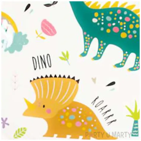 talerzyki papierowe dinozaury partypal 18 cm 6 szt