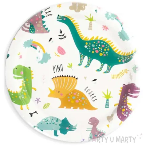 talerzyki papierowe dinozaury partypal 18 cm 6 szt