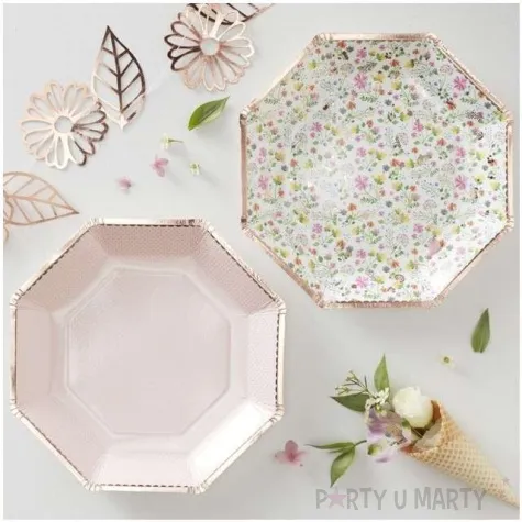 talerzyki papierowe ditsy floral mix ginger ray 23 cm 8 szt