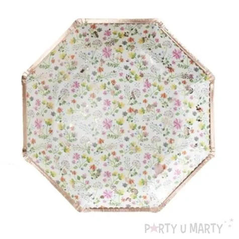 talerzyki papierowe ditsy floral mix ginger ray 23 cm 8 szt