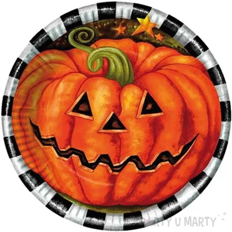 talerzyki papierowe dynia halloween fyasa 23 cm 10 szt