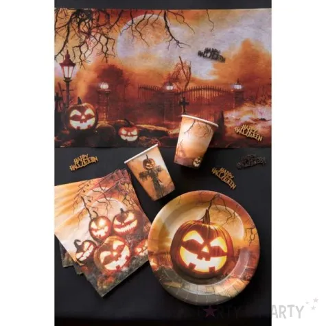 talerzyki papierowe dynia halloween santex 23 cm 10 szt