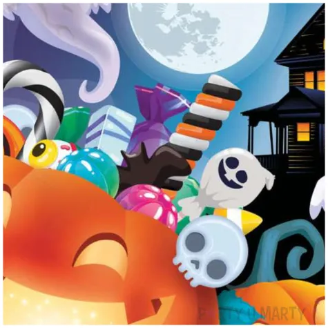 talerzyki papierowe dynie i duchy halloween guirca 23 cm 6szt