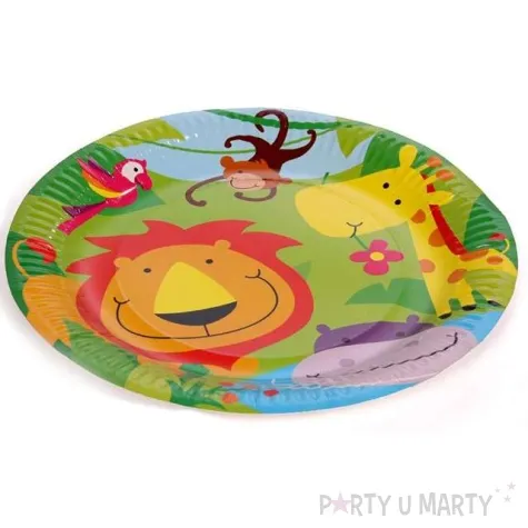 talerzyki papierowe dzungla 22 5 cm fyasa 6 szt