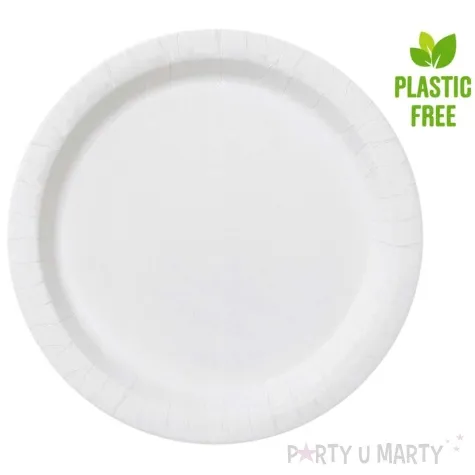 talerzyki papierowe eco classic biale unique 23 cm 8 szt