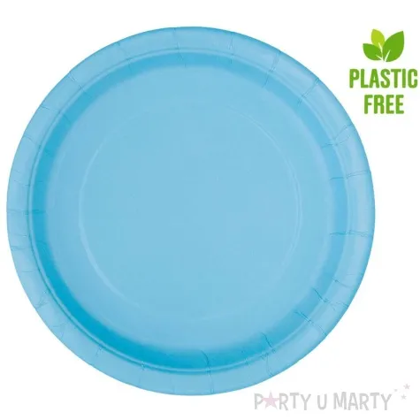 talerzyki papierowe eco classic blekitne unique 23 cm 8 szt