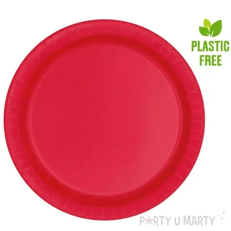 talerzyki papierowe eco classic czerwony unique 23 cm 8 szt