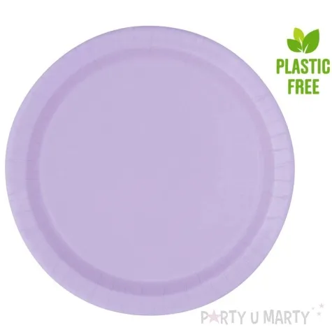 talerzyki papierowe eco classic lawendowe unique 23 cm 8 szt