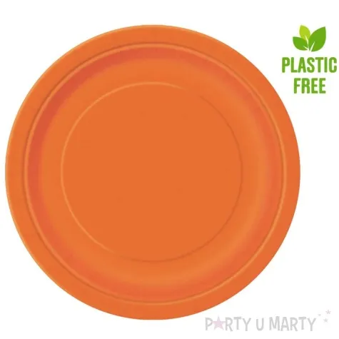 talerzyki papierowe eco classic pomaranczowy unique 23 cm 8 szt