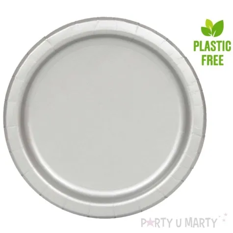 talerzyki papierowe eco classic srebrne unique 23 cm 16 szt