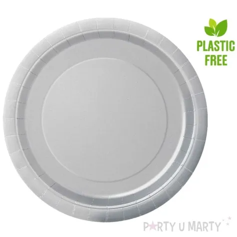 talerzyki papierowe eco classic srebrne unique 23 cm 8 szt
