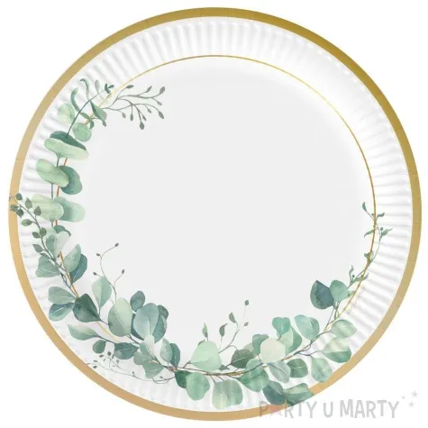 talerzyki papierowe eukaliptus beauty 18 cm 6 szt