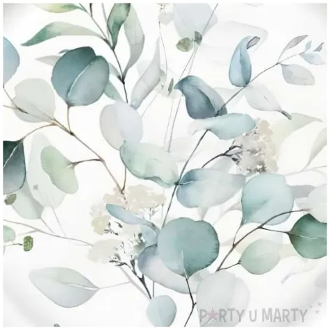 talerzyki papierowe eukaliptus bialy maki 18 cm 8 szt