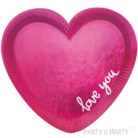 talerzyki papierowe everyday love serce amscan 20 cm 6 szt