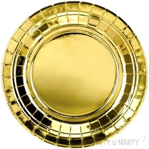 talerzyki papierowe exotic premium partydeco zlote 18 cm 6 szt