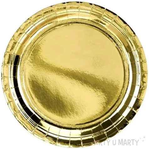 talerzyki papierowe exotic premium partydeco zlote 23 cm 6 szt