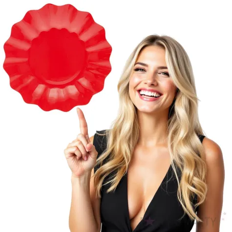 talerzyki papierowe falowane premium czerwone givi italia 21 cm 8 szt