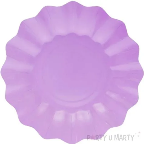 talerzyki papierowe falowane premium lawendowe godan 21 cm 8 szt