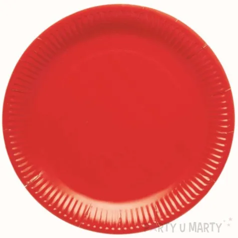 talerzyki papierowe fiesta czerwony amscan 23 cm 8 szt