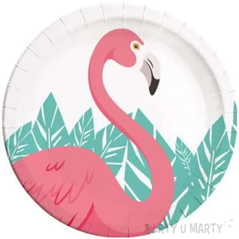 talerzyki papierowe flamingo procos 23 cm 8 szt