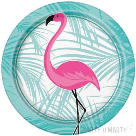 talerzyki papierowe flamingo unique 18 cm 8 szt