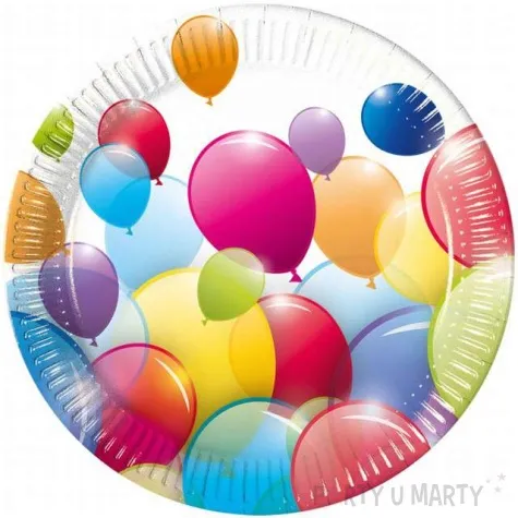 talerzyki papierowe flying balloons procos 20 cm 8 szt