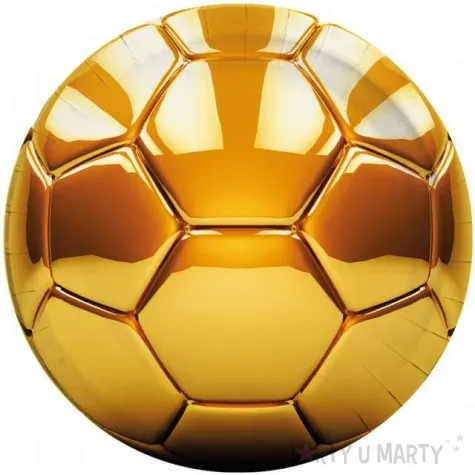 talerzyki papierowe football gold procos 23 cm 8 szt