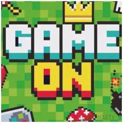 talerzyki papierowe gaming party godan 18 cm 6 szt