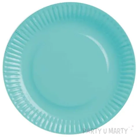 talerzyki papierowe gladkie blekitne 18 cm 6 szt