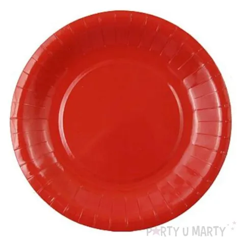 talerzyki papierowe gladkie czerwone 23 cm 6 szt