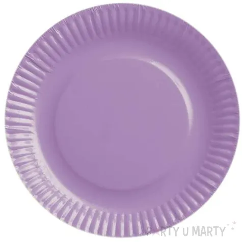 talerzyki papierowe gladkie lawendowe 18 cm 6 szt