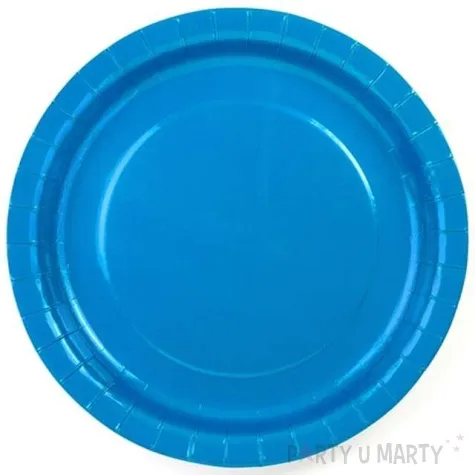talerzyki papierowe gladkie niebieskie 23 cm 6 szt