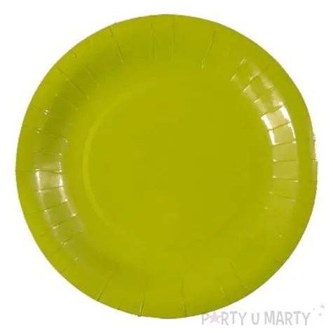 talerzyki papierowe gladkie zielone 18 cm 6 szt