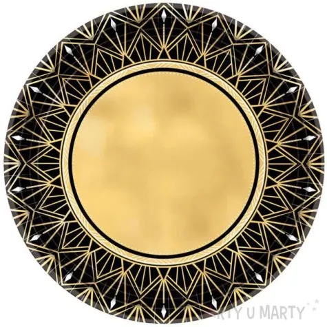 talerzyki papierowe glitz and glam amscan 18 cm 8 szt
