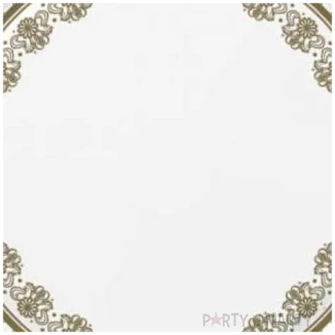 talerzyki papierowe gold ornament zlote maki 23 cm 8 szt