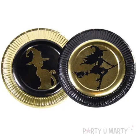 talerzyki papierowe golden witch folat 18cm 8 szt