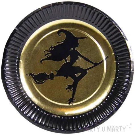 talerzyki papierowe golden witch folat 18cm 8 szt