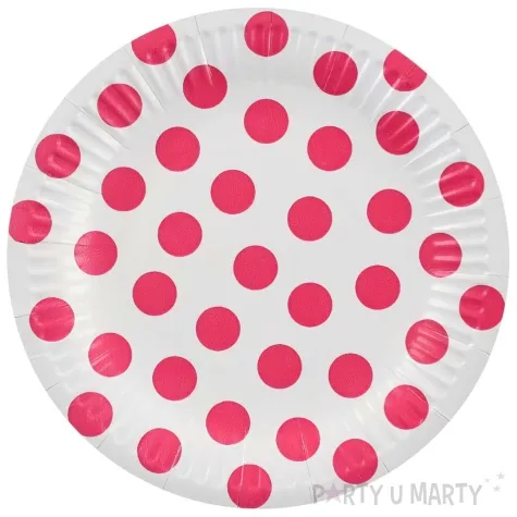 talerzyki papierowe groszki magenta godan 18 cm 6 szt