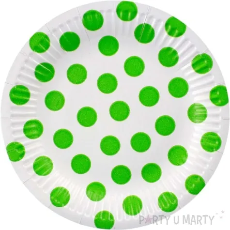 talerzyki papierowe groszki pistacjowe 18 cm 6 szt
