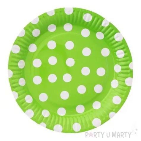 talerzyki papierowe groszki pistacjowe 23 cm 6 szt