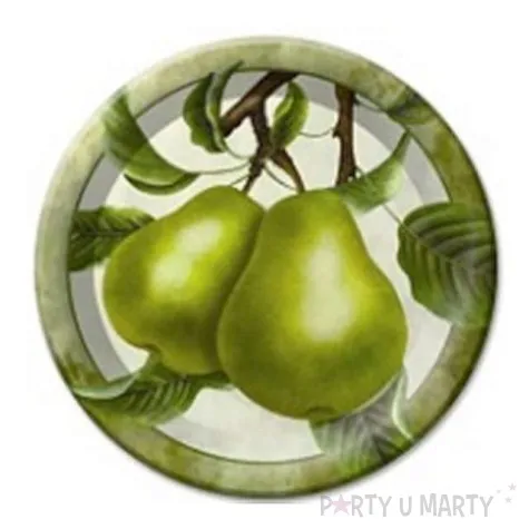 talerzyki papierowe gruszki 23 cm 6 szt