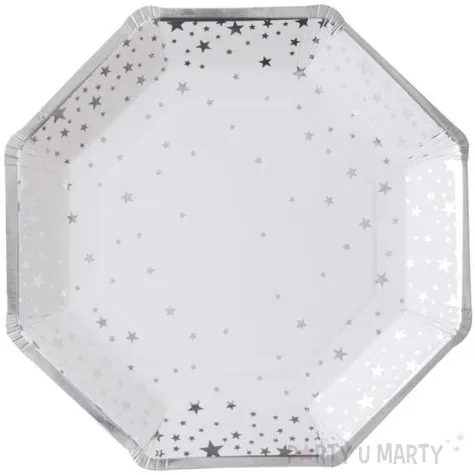 talerzyki papierowe gwiazdki metalic ginger ray 23 cm 8 szt