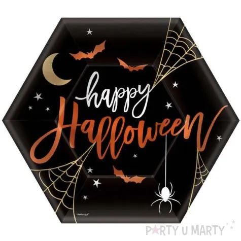 talerzyki papierowe halloween amscan 23 cm 8 szt
