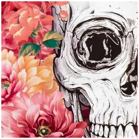 talerzyki papierowe halloween czaszka i kwiaty czarny boland 23 cm 10 szt