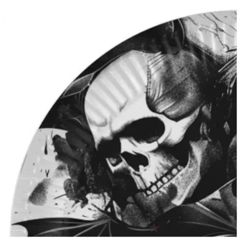 talerzyki papierowe halloween czaszki czarny bialy congee 18 cm 6 szt